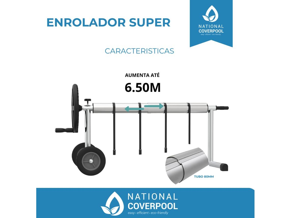 Enrolador Super Tubo 80mm - 4,90 A 6,50