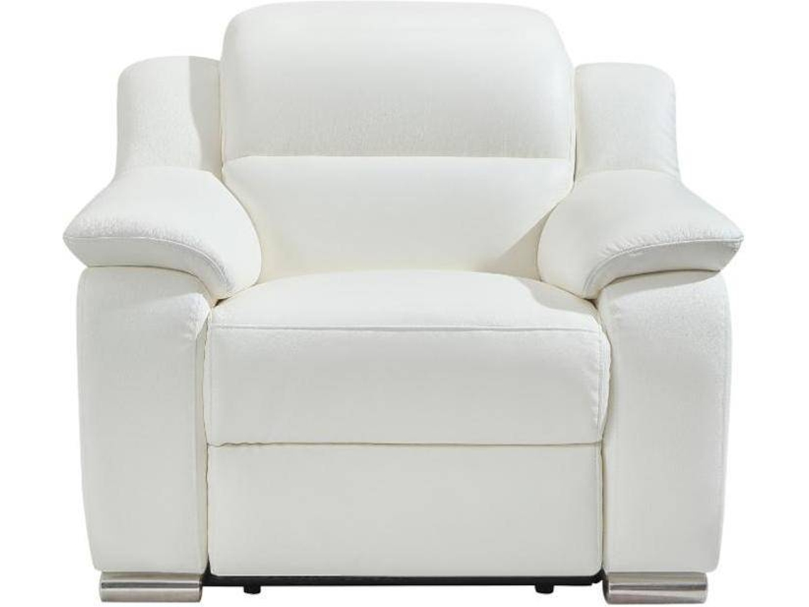 Cadeirão Relax Arena VENTE-UNIQUE (Marfim - Pele - 100x104x86 cm)