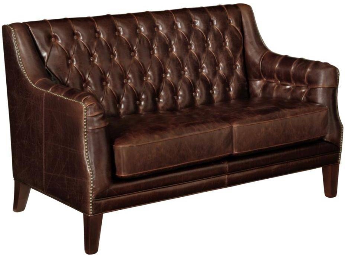 Sofá Fixo Colbert VENTE-UNIQUE (Castanho Chocolate - Pele - 138x84x84 cm)