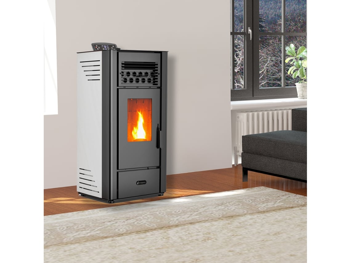 Salamandra A Pellets A Ar Anita 10 Kw Branco Sannover