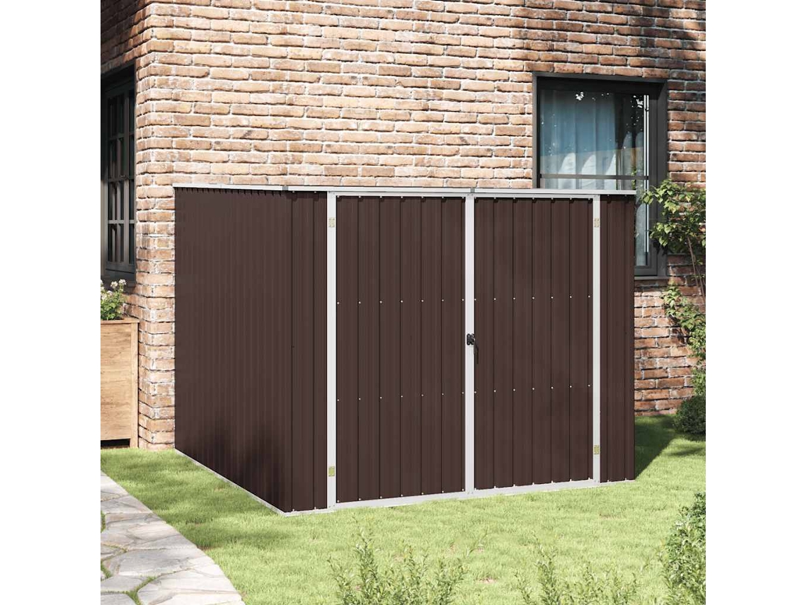 Abrigo VIDAXL Brown Aço (195x198x159 cm)