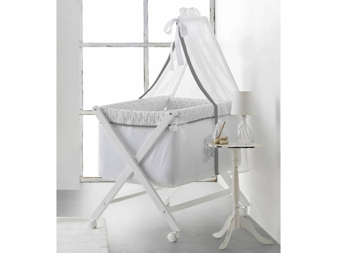 Berço + Textil TANUKI Carina Lulu (Cinzento - Algodão - 55X85 cm)