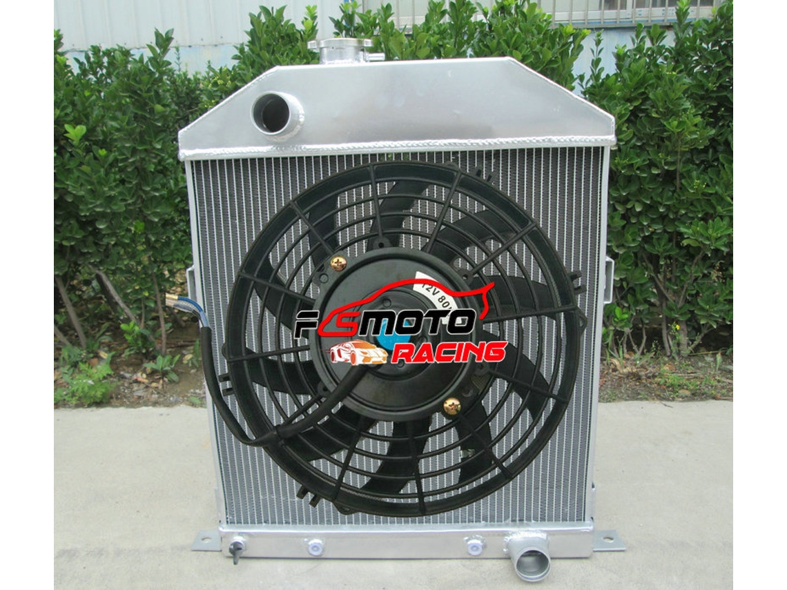 Radiador De Alumãnio Com Ventilador, Dimensãµes 19 1/8 X 19 1/2 X 2, Entrada 1 1/2, Saãda 1 3/4, Resfriador De Transmissã£o Incluãdo Oem