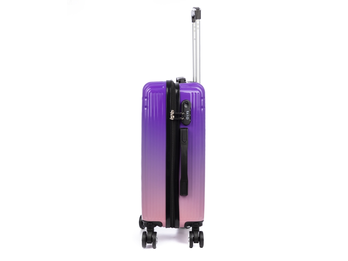 Mala De Cabine Trolley De Pp Resistente A Impactos. Fechadura Numérica, 4 Rodas Duplas Removíveis E Giratórias 360°. Dam