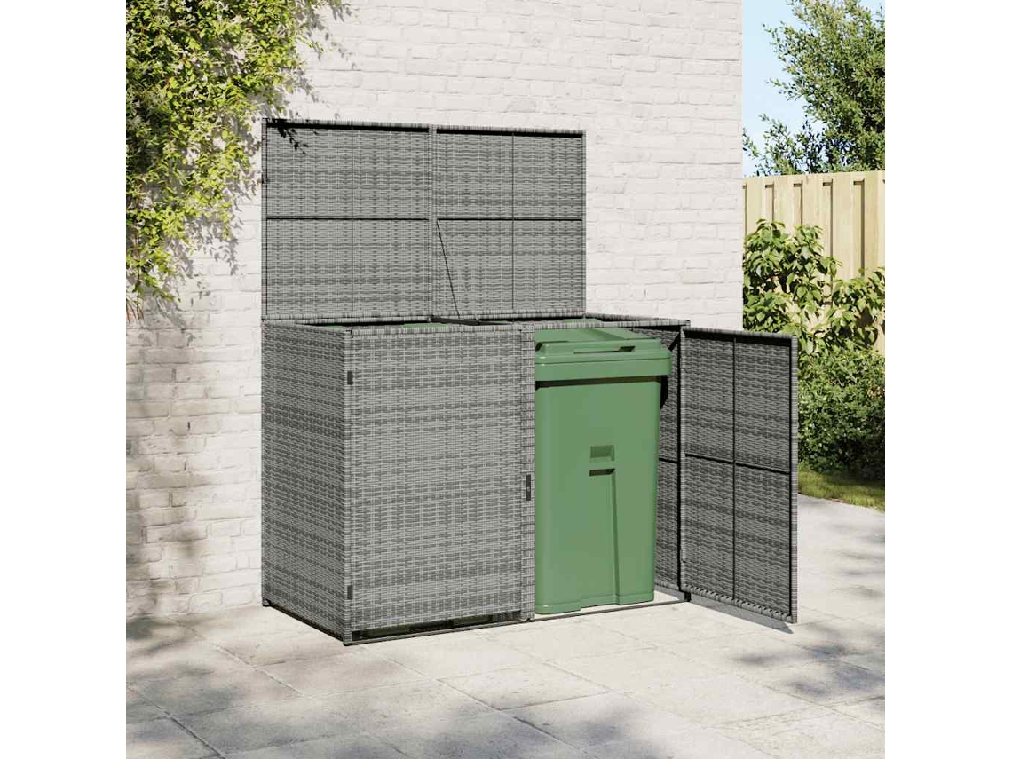 Abrigo VIDAXL Anthracite Rattan / Vime (148 x 77 x 111 cm)