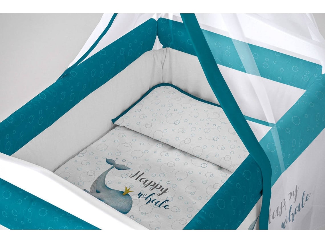 Mini Berço Naf Naf Happy Whale (55 X 85 Cm)