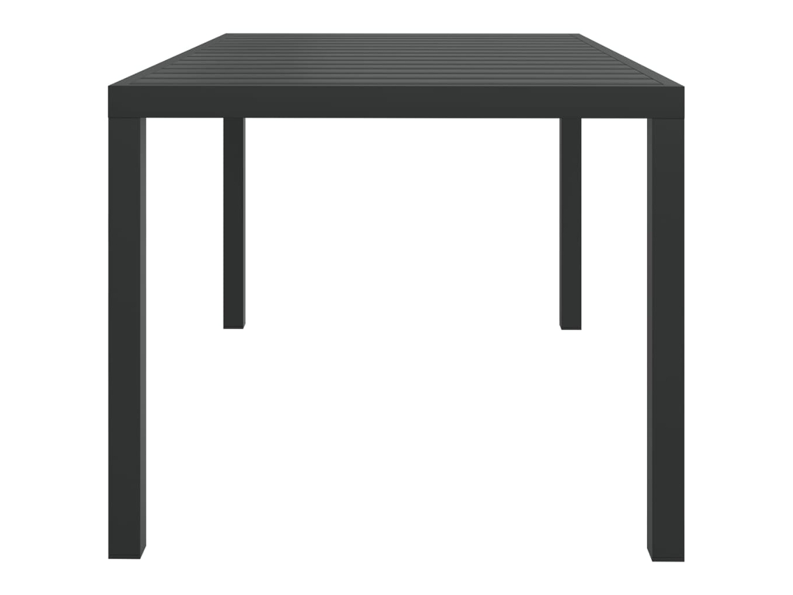 Mesa De Jardim | Mesa De Exterior Em Alumínio E Wpc 150x90x74 Cm Preto Lovely Home