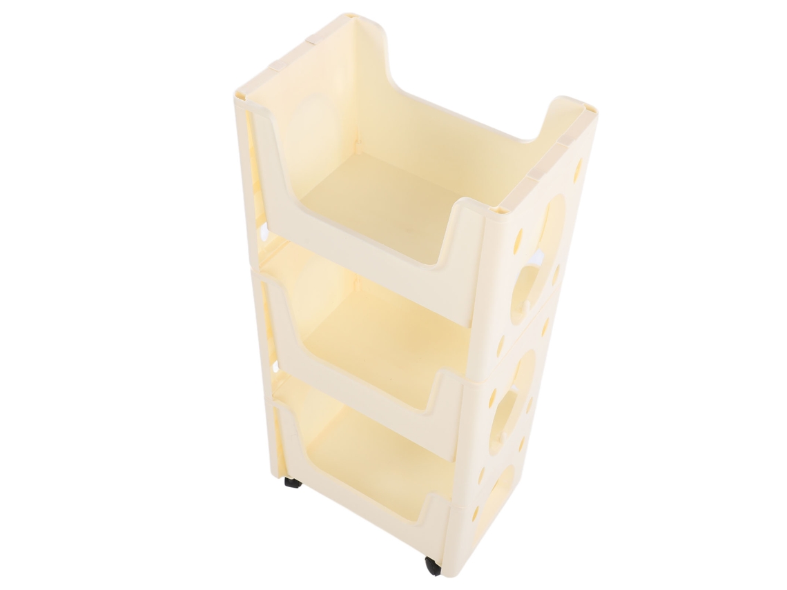 Carrinho De Armazenamento Grande Capacidade Espessado Móvel Rack De Armazenamento Com Rodízios Com Trava Para Livros Brinquedos Tempero Garrafas 3 Cam