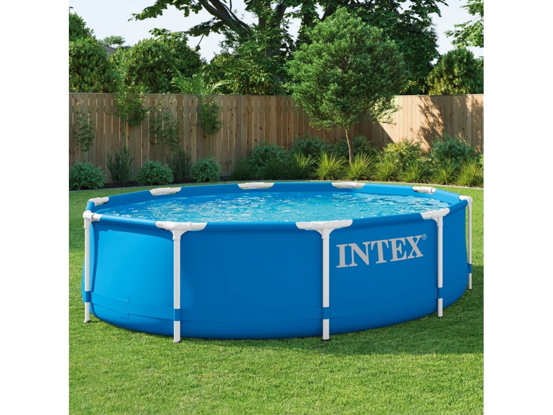 Piscina com Bomba INTEX Metal Frame Redonda (Azul - 305x76cm - 4485L)