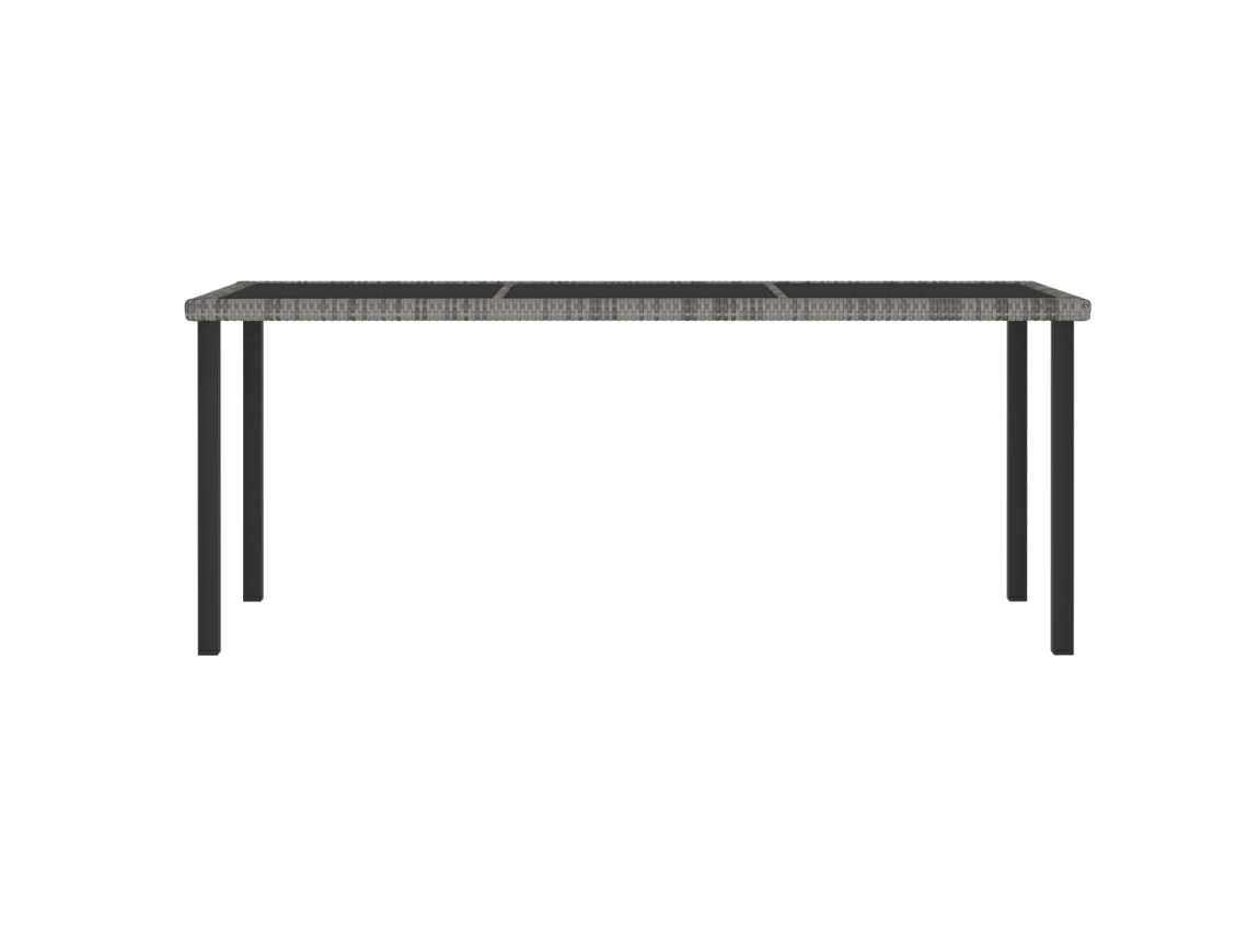 Mesa de Jantar para Jardim 180X70X73 Cm Vime Pe Cinzento NONAME