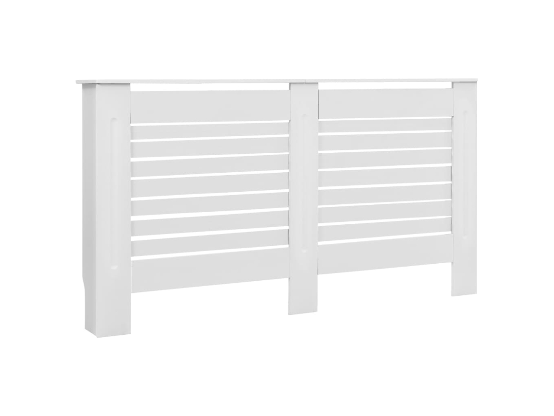 Conjunto de 2 capas para radiador, 152 x 19 x 81,5 cm, em MDF branco, Haochrymec