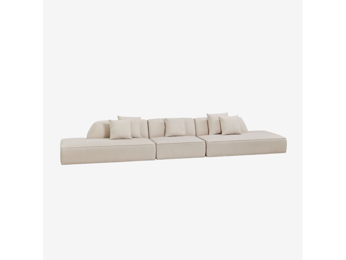Sofá modular Cardea de 3 peças com chaise longue dupla estofado em poliéster Sklum
