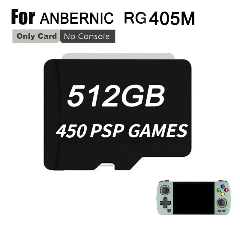 Cartão Tf, Armazenamento De 512gb, Suporta 70000 Jogos, 512g 450 Jogos Psp Oem