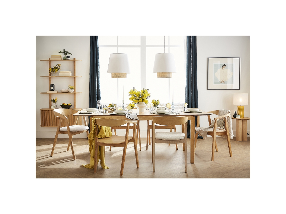 Mesa extensível retangular de cinza 160-210 cm BONAVISTA MILIBOO