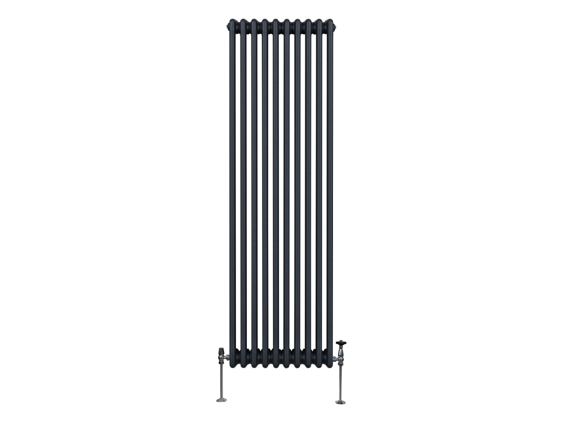 Radiador Vertical Tradicional De 3 Colunas Em Aço Carbono 1,5 Mm Cinzento Antracite, 1800×472 Mm, Emissão De Calor Monstershop