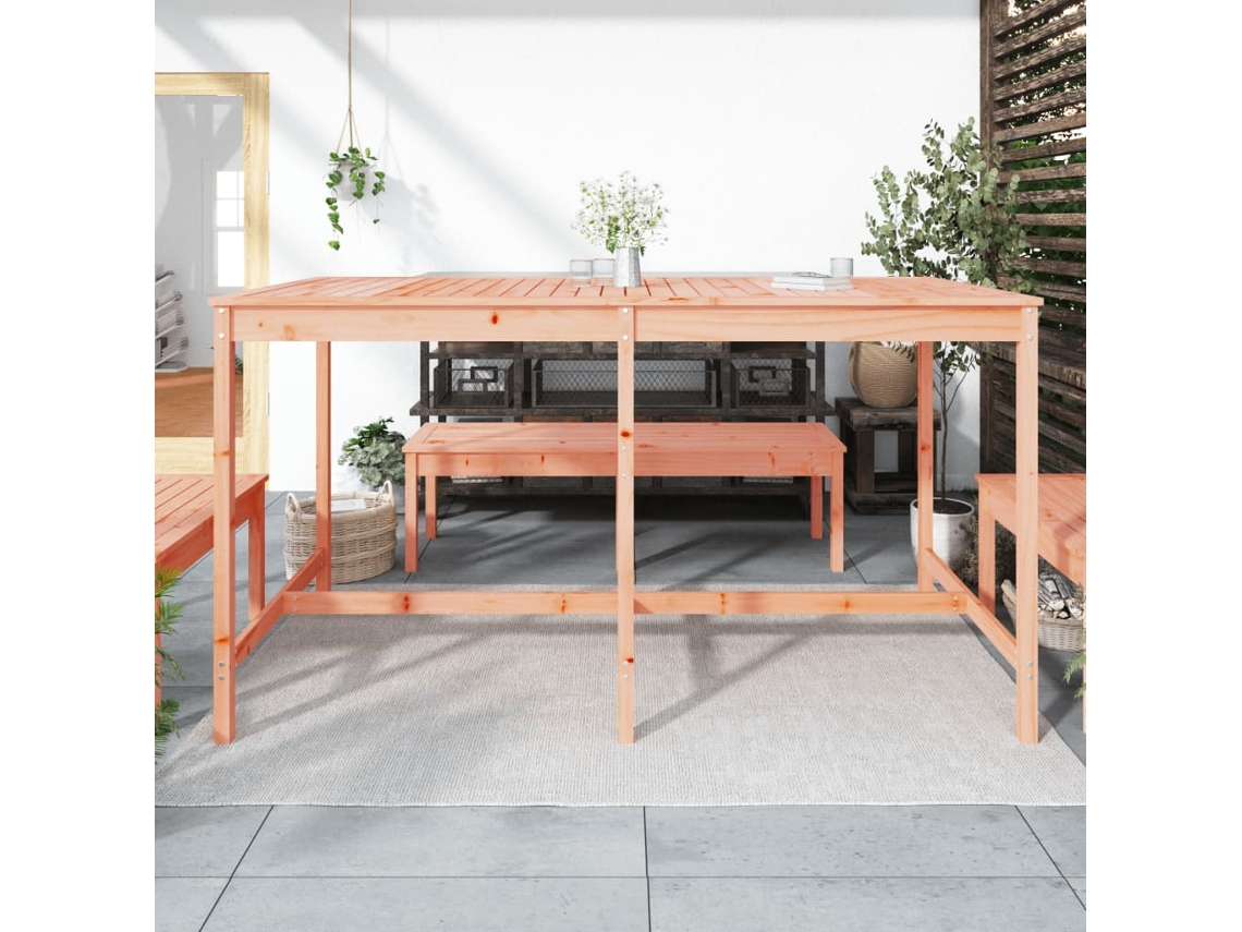 Mesa De Jardim Mesa Para Exterior 203,5x90x110 Cm Madeira De Douglas Maciça Lovely Home