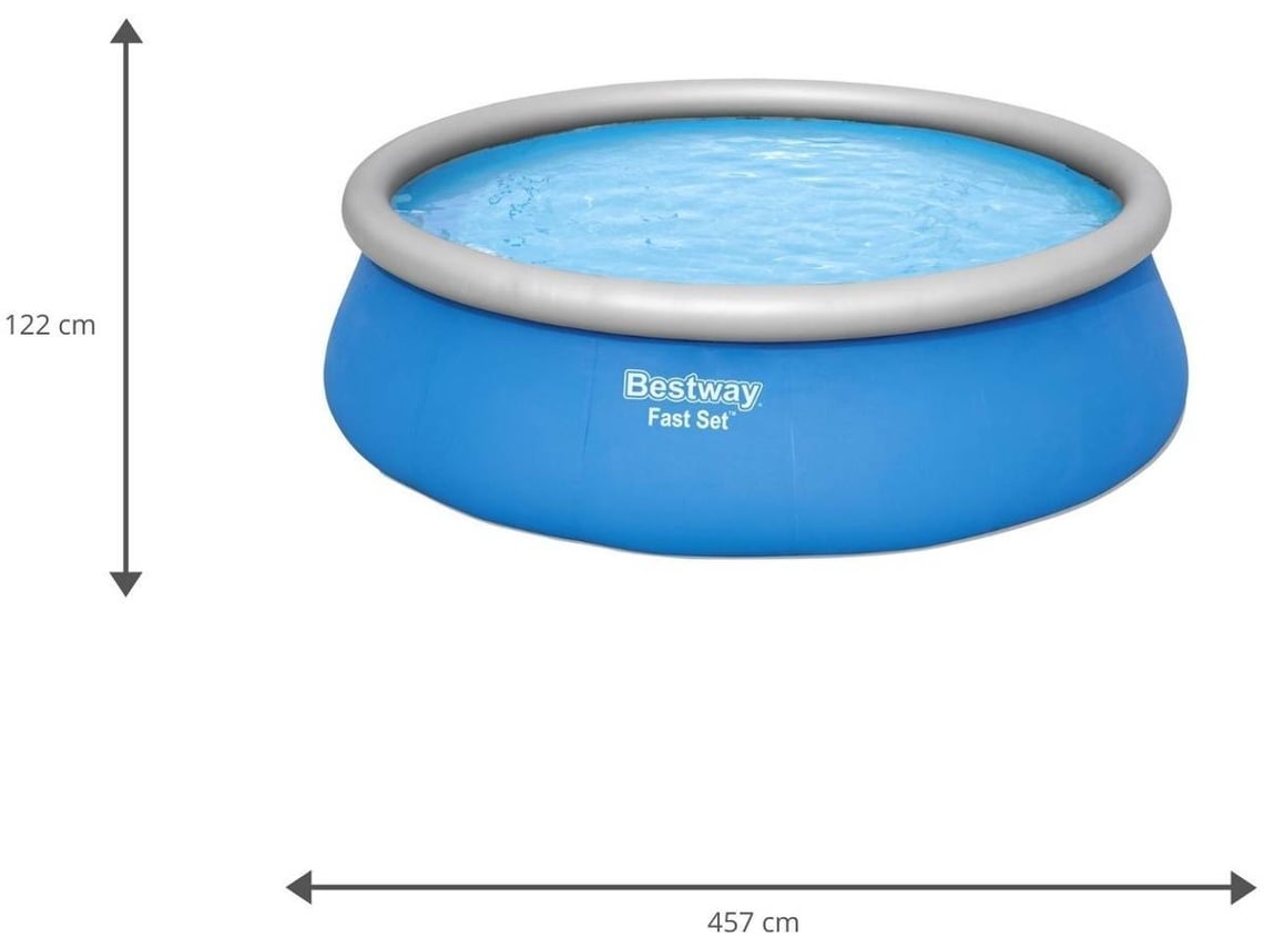 Conjunto Piscina Insuflável BESTWAY 57289 (com Cartucho - 13807 L - 457x122cm)