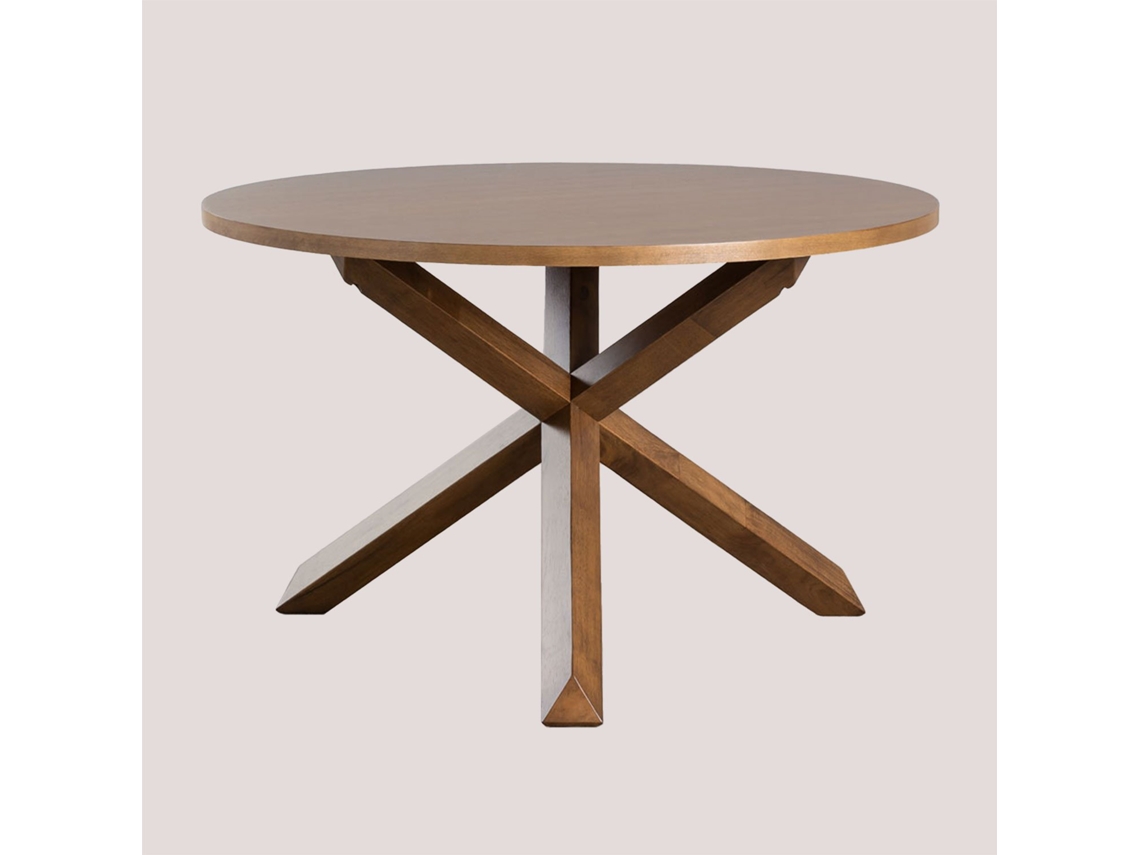 Mesa de Refeição SKLUM Mieren (Castanho - Madeira de Borracha e MDF - 73 cm)