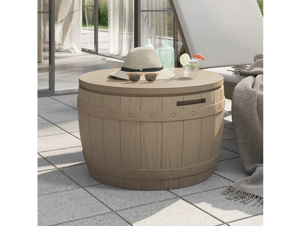 Caixa de Armazenamento VIDAXL Marrom Polipropileno (67.5x67.5x44 cm)