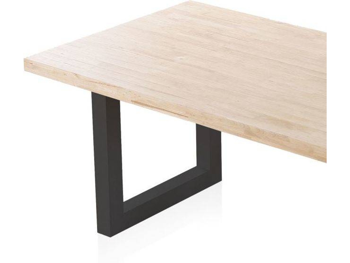Mesa de Refeição DUEHOME (Preto - Madeira, Metal - 80 cm x 76 cm x)