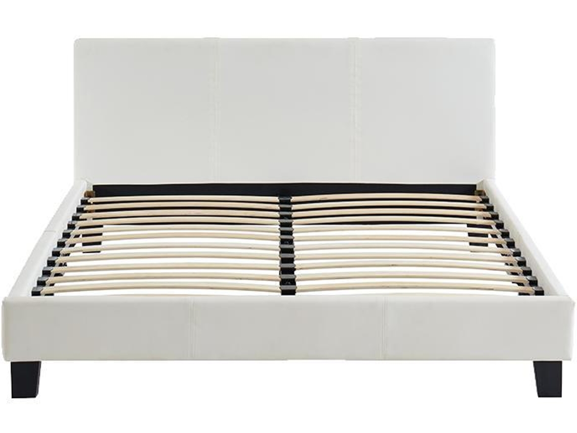 Estrutura de cama CORNELIUS VENTE-UNIQUE Branco 140x190 cm - Sem colchão - Com sommier
