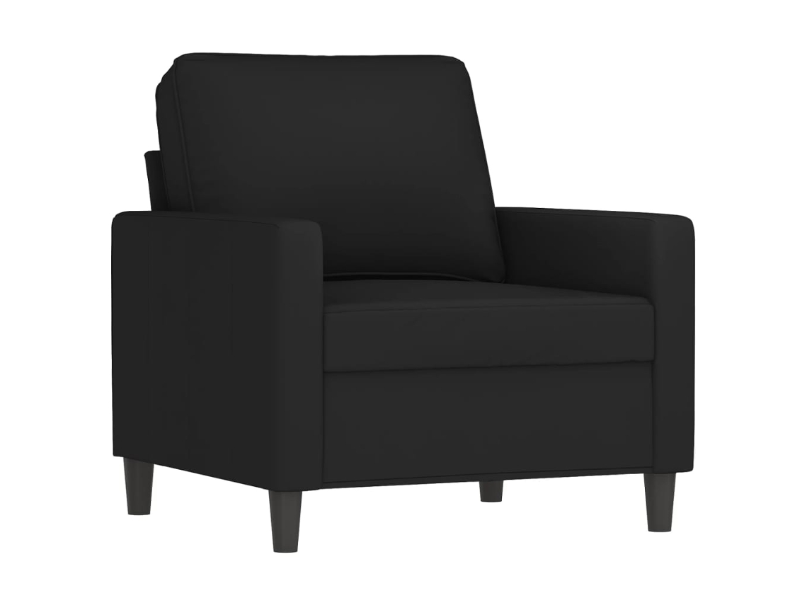 Jogo De Sofá Veludo Preto 4 Peças Com Apoio De Pés E Almofadões