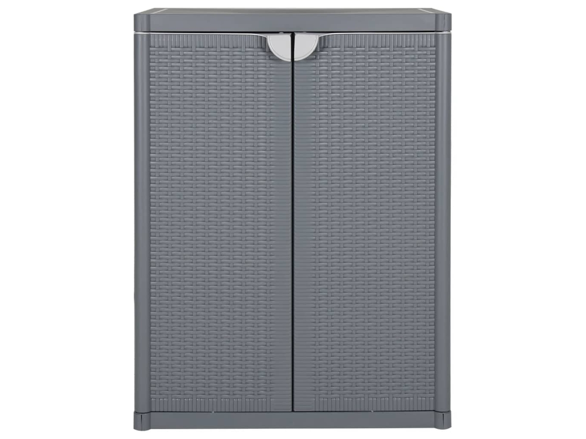 Armário de Exterior VIDAXL Cinzento Polipropileno (65x45x88 cm)