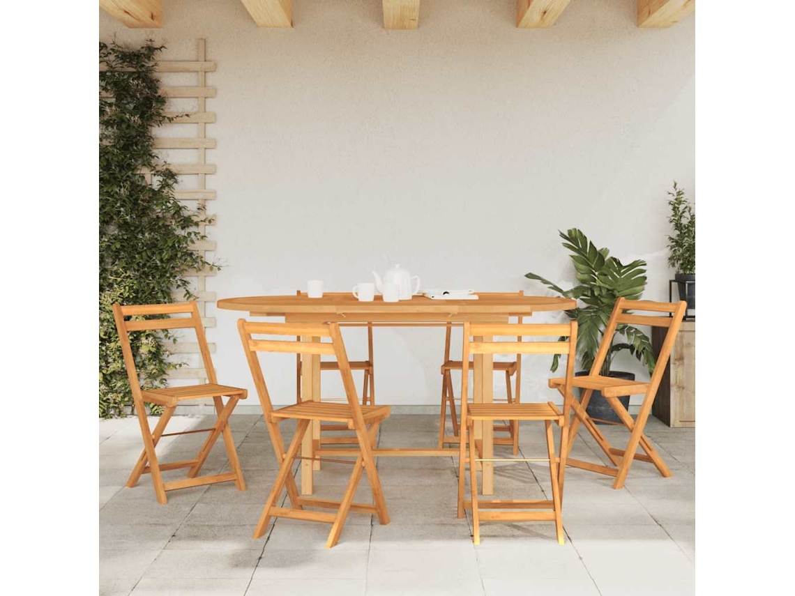 Mesa De Jardim Mesa Para Exterior Extensível 110 160x80x75 Cm Teca Maciça Lovely Home