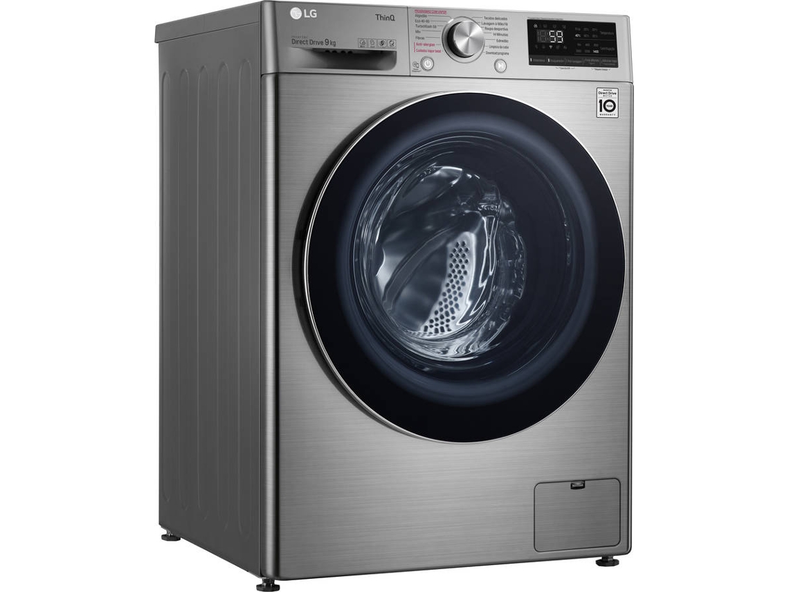 Máquina de Lavar Roupa LG F4WV5009S2S (9 kg - 1400 rpm - Inox)