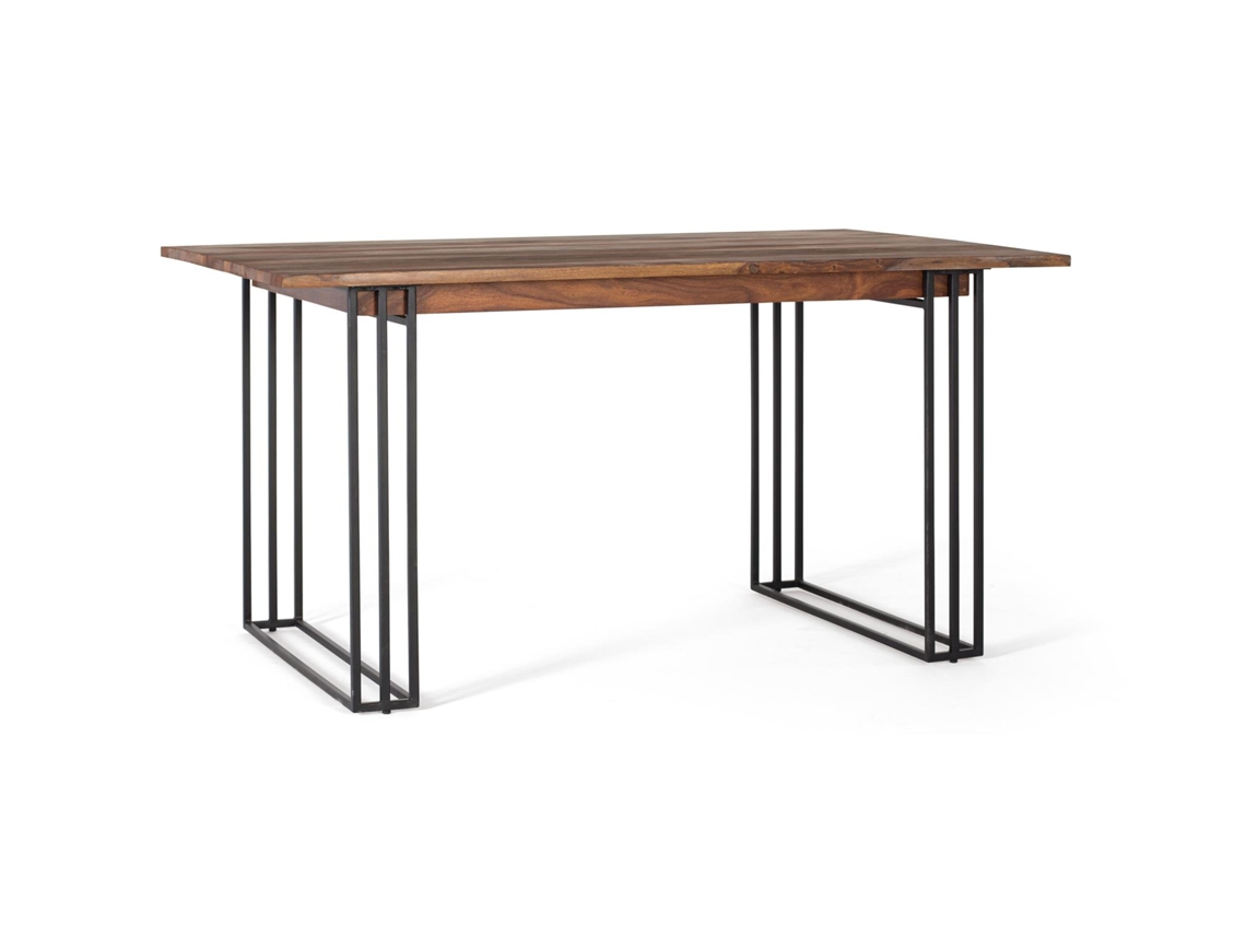 Mesa de Jantar em Madeira Palissandro, Manga e Metal Castanho GINER Y COLOMER 76x90x150