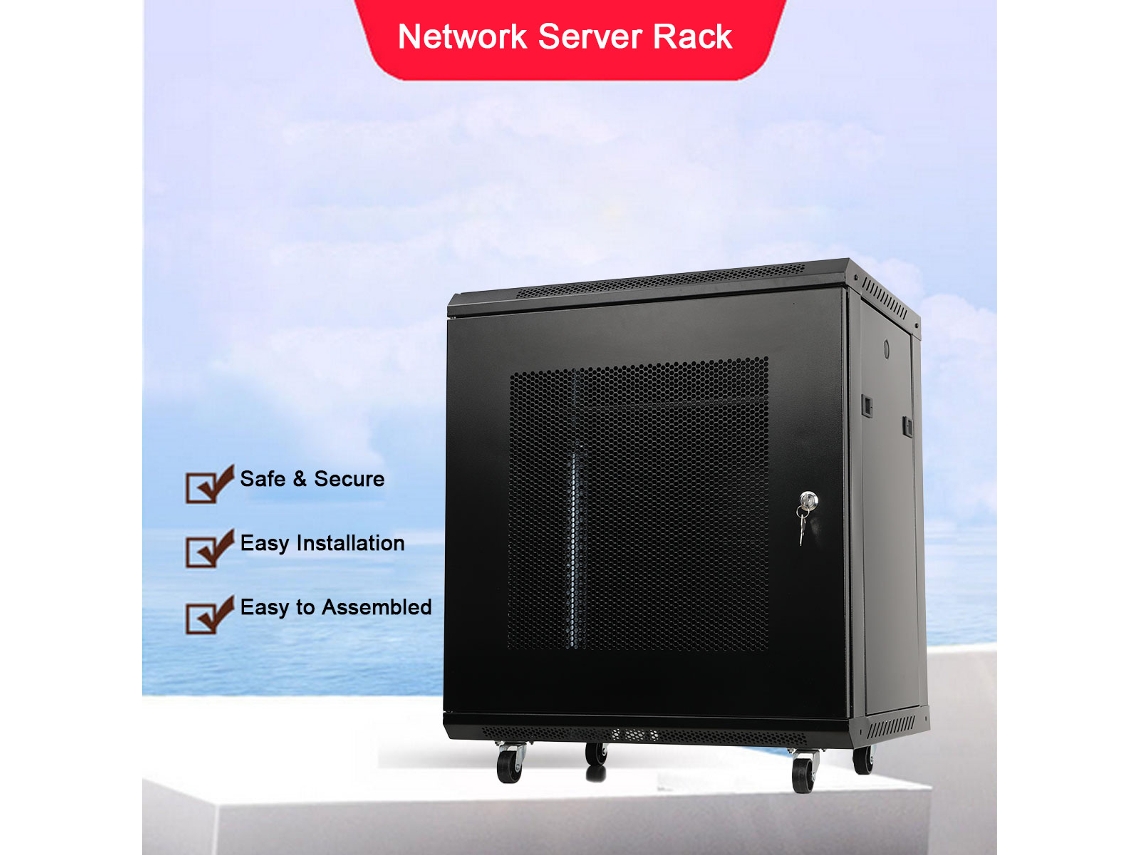 Gabinete De Servidor De Rede, Capacidade De 12u, Montado No Chão Ou Na Parede, Design Ventilado Oem