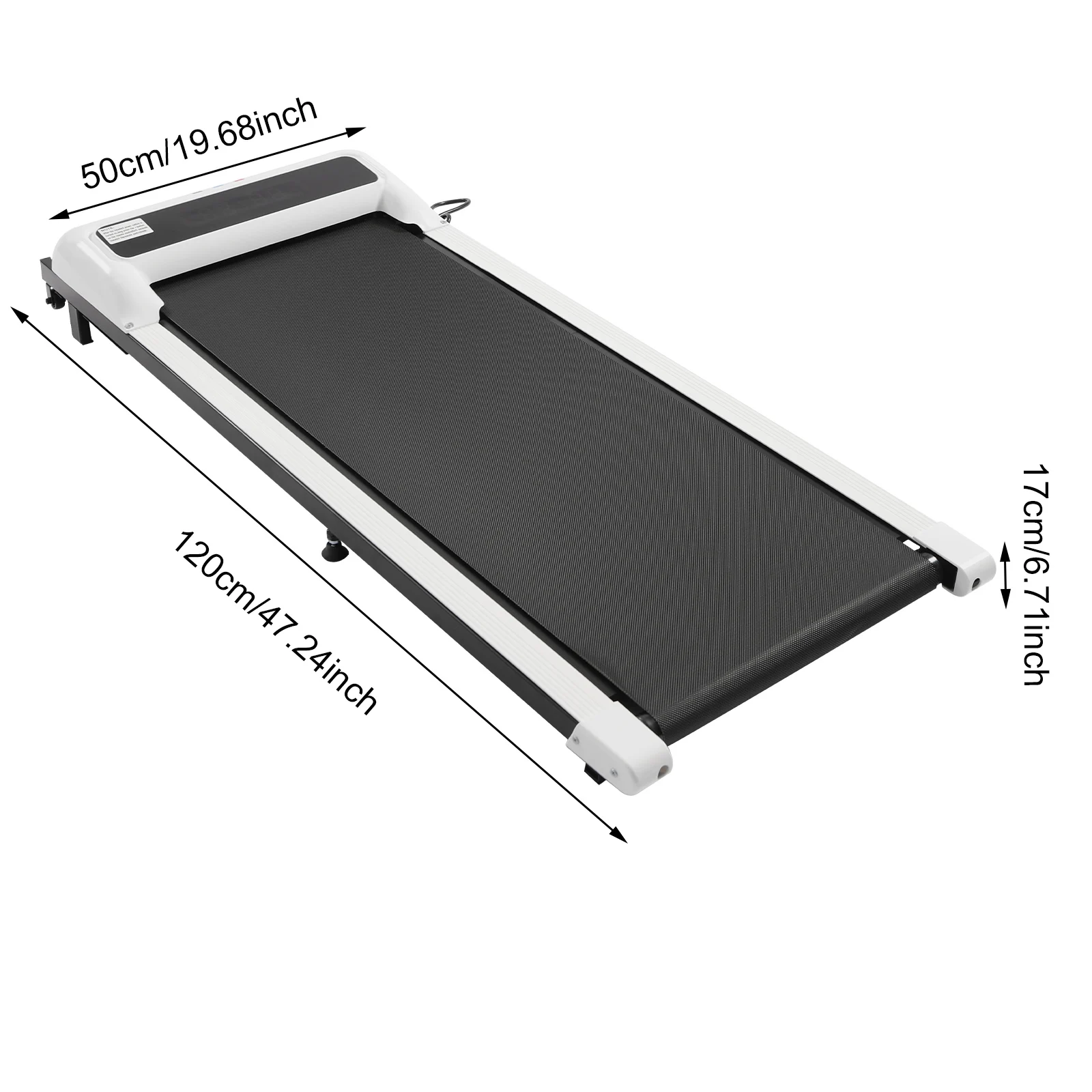 Passadeira de Corrida Elétrica, Funcionalidade 2 Em 1, Design Compacto, Branco Oem