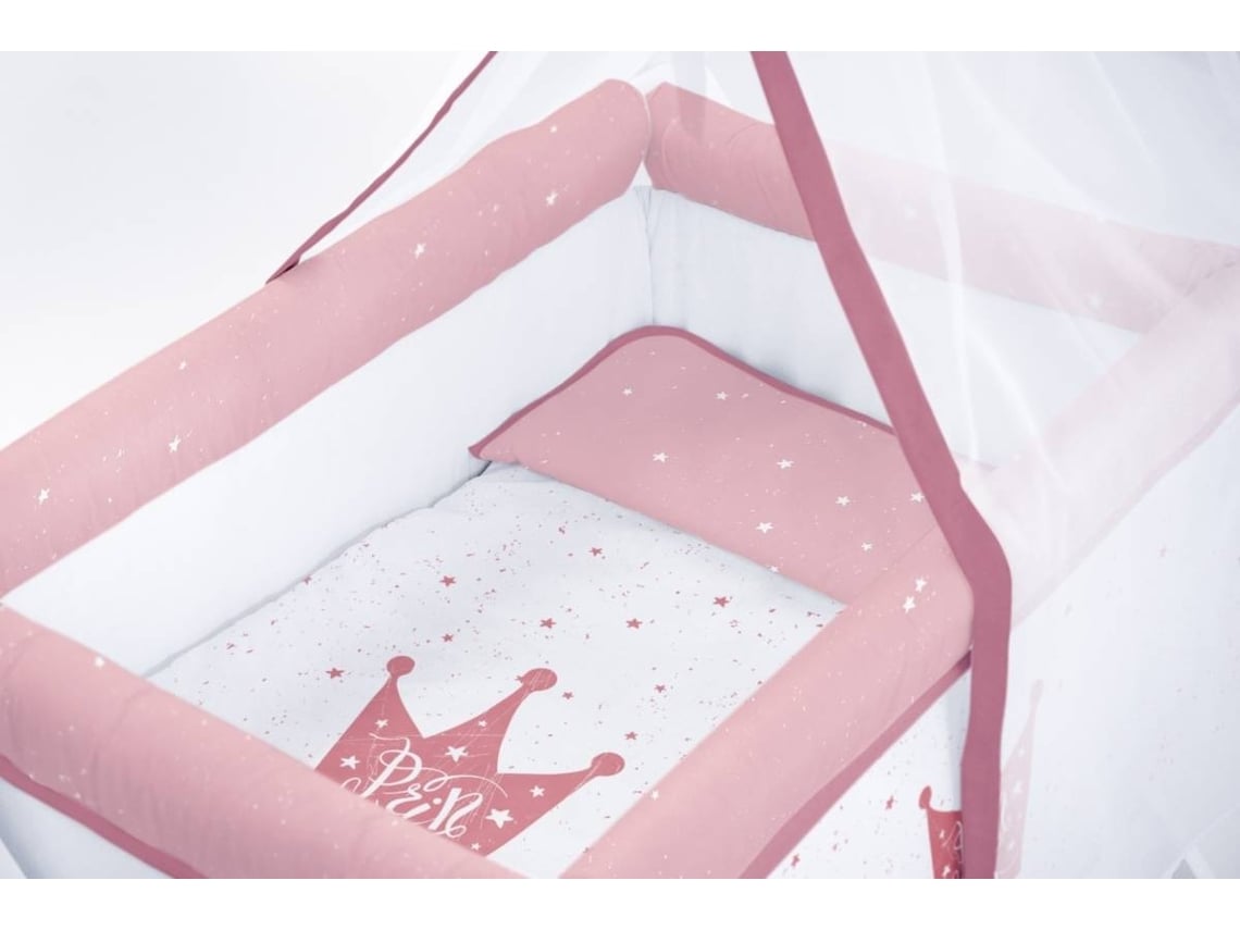 Mini Berço e Têxtil TANUKI Princess Multicolorido (57x25x82 cm)