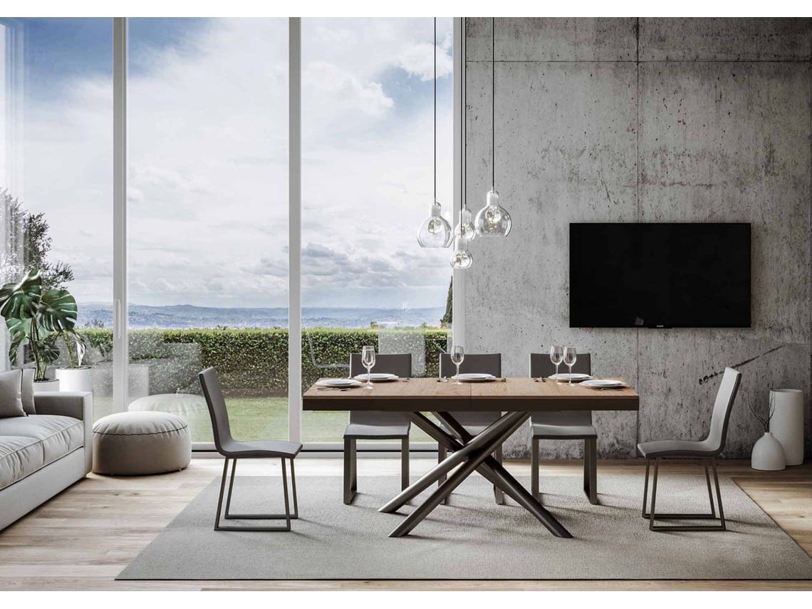 Mesa de Refeição ITAMOBY Famas Evolution (90x160/420 - Painéis em Melamina - Carvalho Natural)