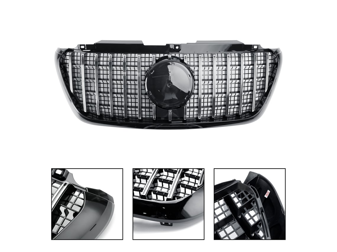 Grade Dianteira Superior, Plástico Abs De Alta Qualidade, Substituição Direta Oem