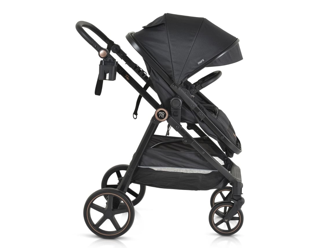 Carrinho de Bebê Trio Conversível Tokyo Até 22 kg Da MONI Black