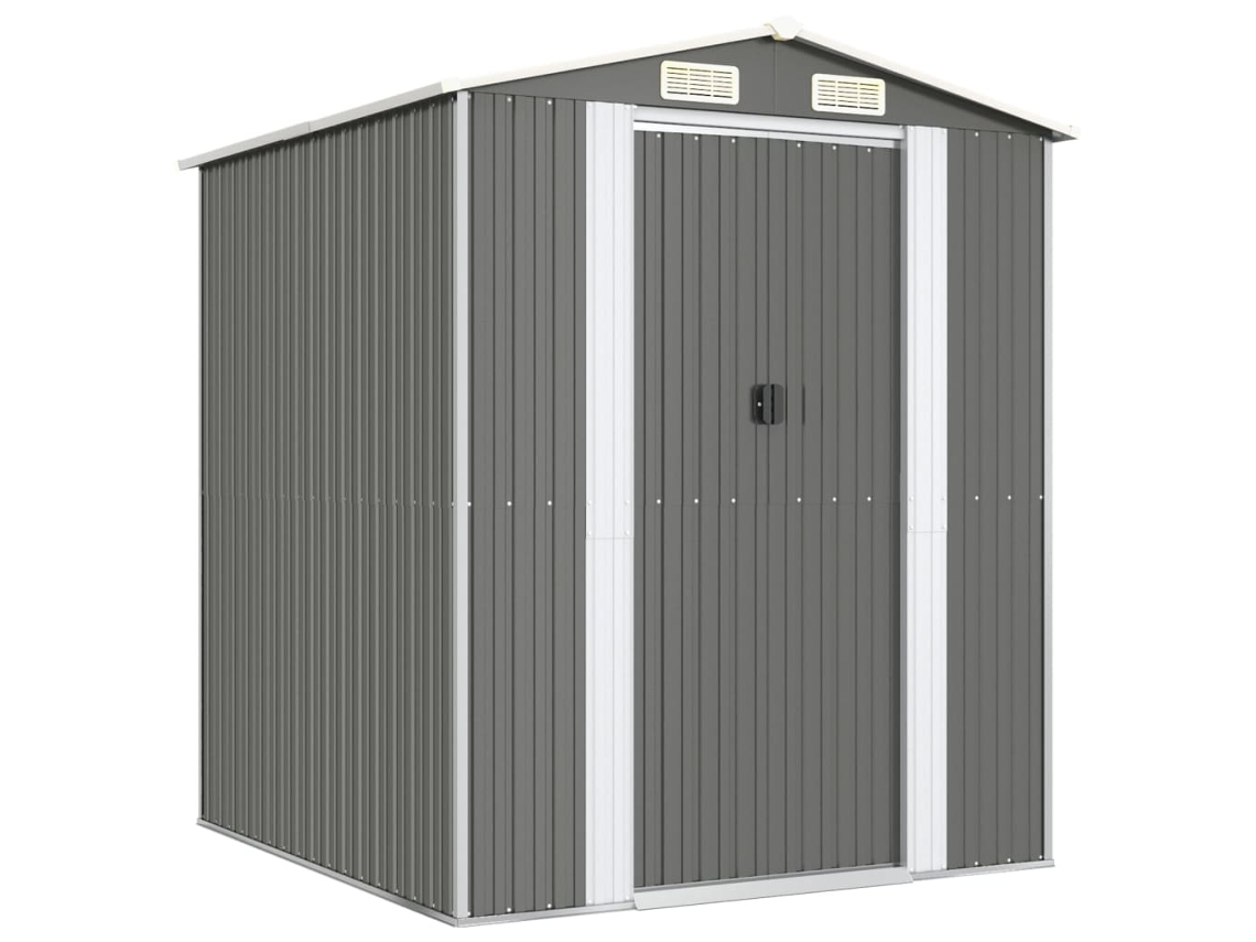 Abrigo MAISON EXCLUSIVE 192x191x223 cm Aço Galvanizado Cinzento-Claro