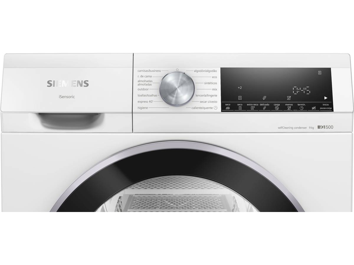 Máquina de Secar Roupa SIEMENS WQ45G2D2EP (9 kg - Bomba de Calor - Branco)