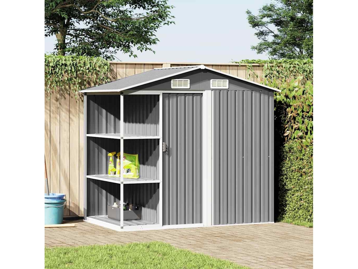 Abrigo VIDAXL Grey Ferro (205x130x183 cm)