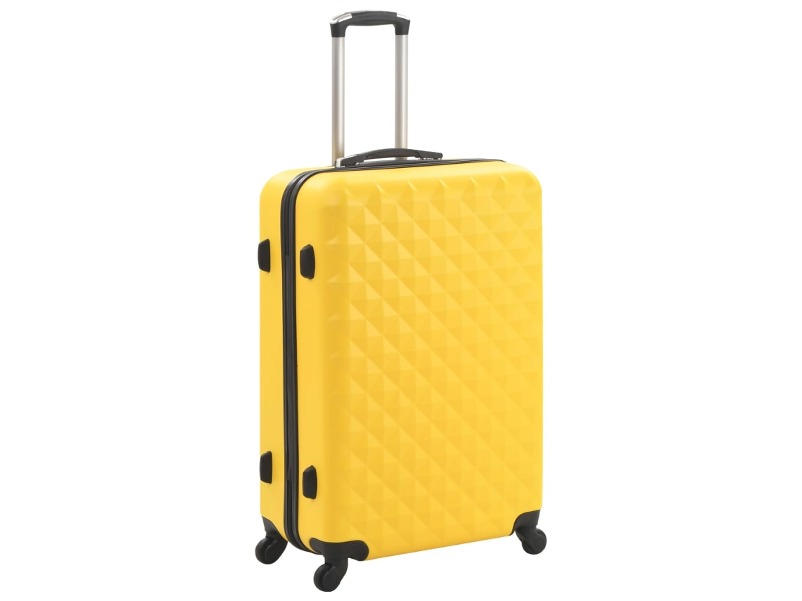 Conjunto de 3 Malas de Viagem VIDAXL ABS Amarelo (55x36x22cm)
