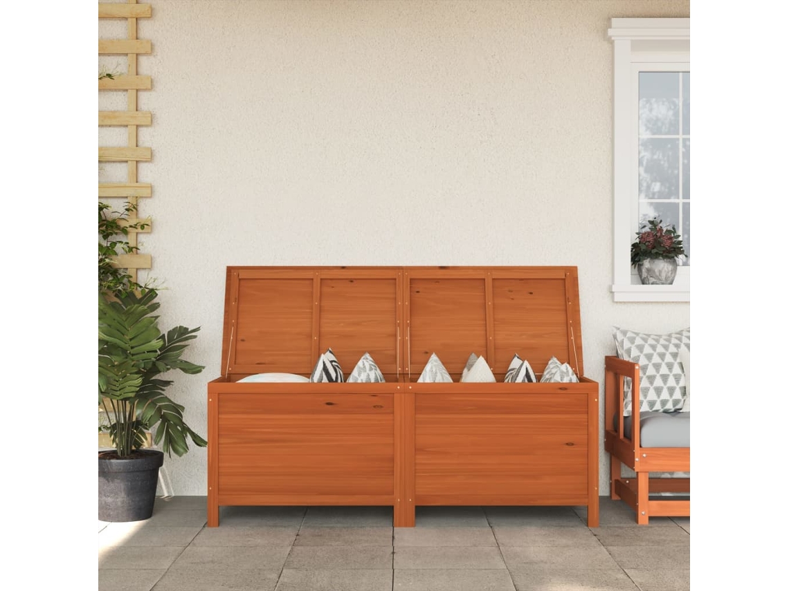 Caixa de Armazenamento VIDAXL Marrom Madeira Processada (150x50x56.5 cm)