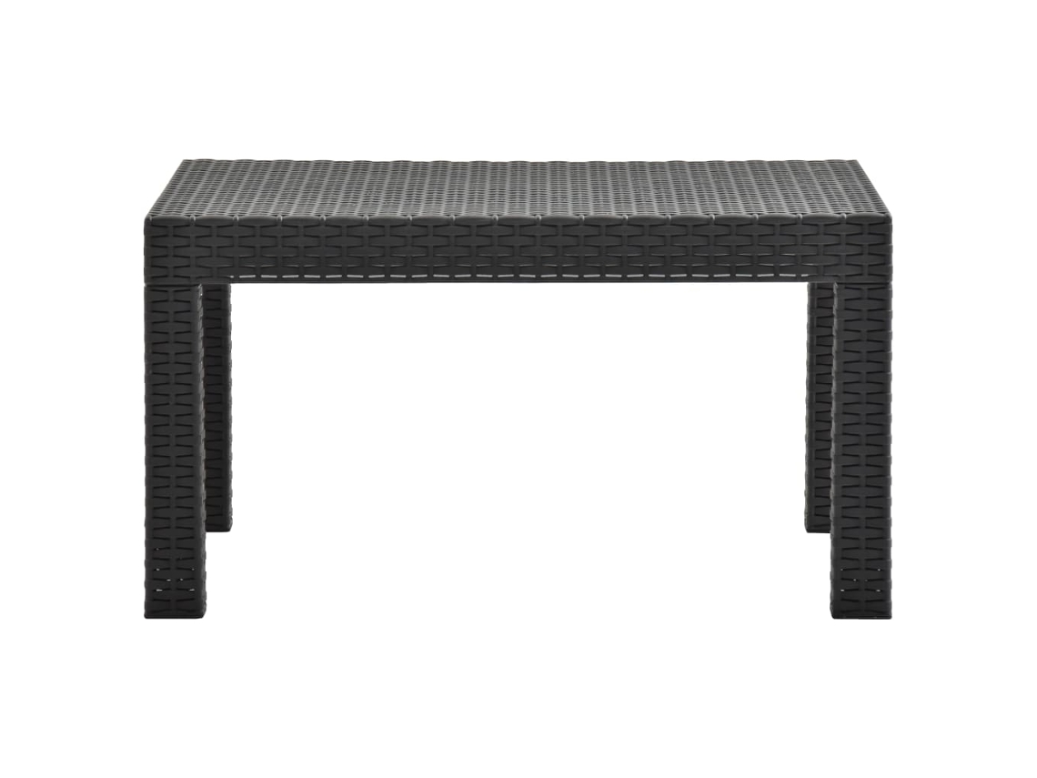 Mesa De Jardim Pp Vime Antracite 58x58x41 Cm Vidaxl