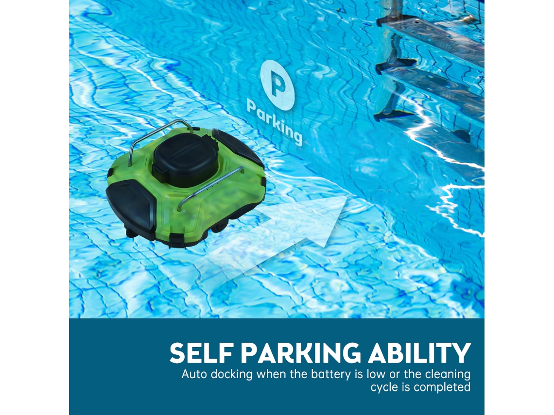 Limpador Robótico Sem Fio Para Piscina Com Filtro Fino 110 Minutos De Uso