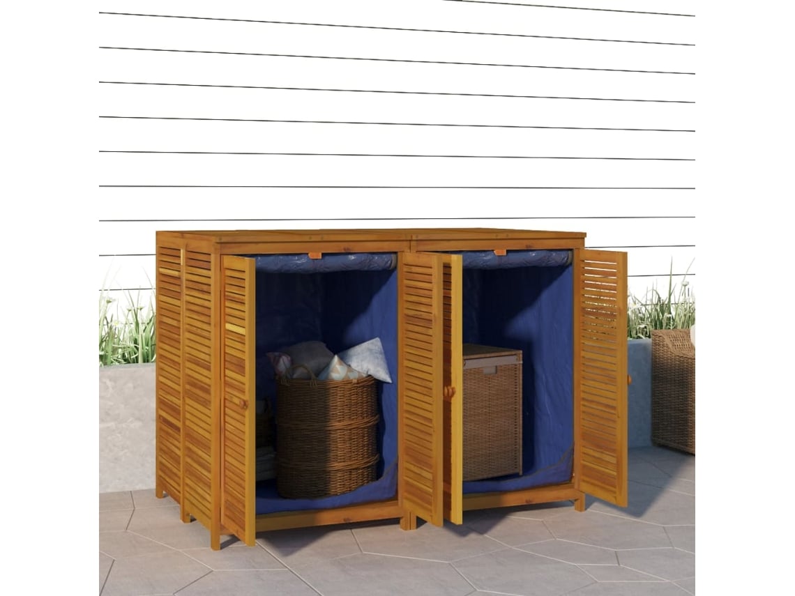 Baú de Armazenamento VIDAXL Marrom Madeira de Acácia (140x87x104 cm)