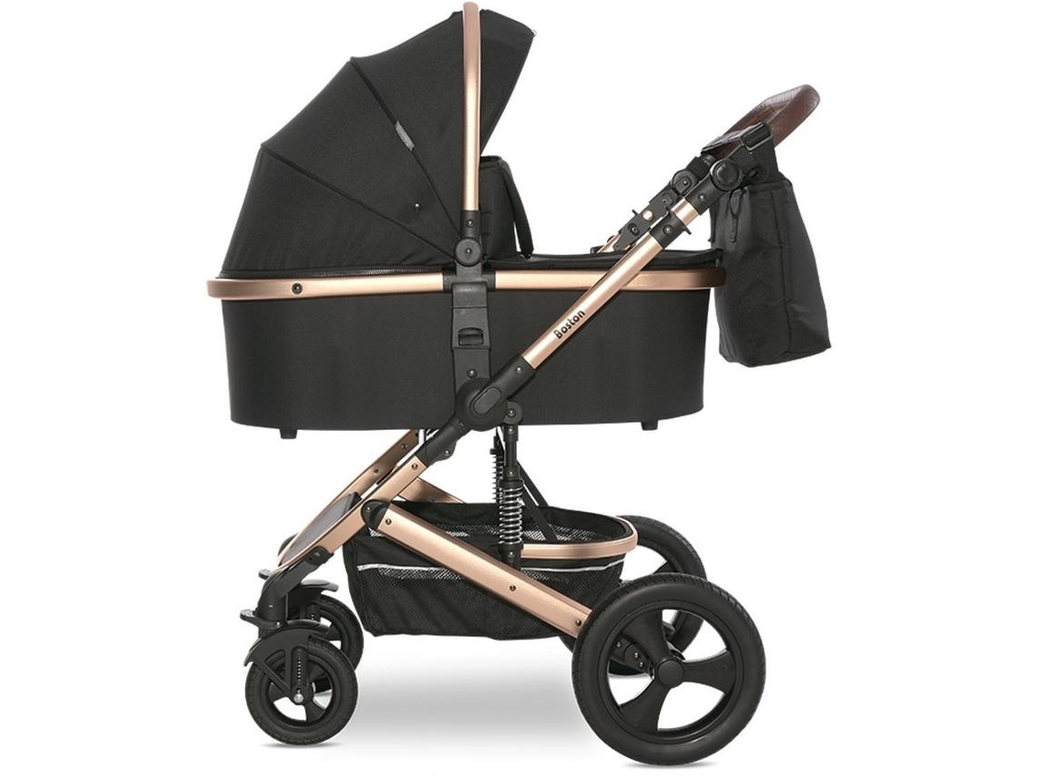 Carrinho de Bebê Boston de Três Peças Até 22 kg Da LORELLI Black