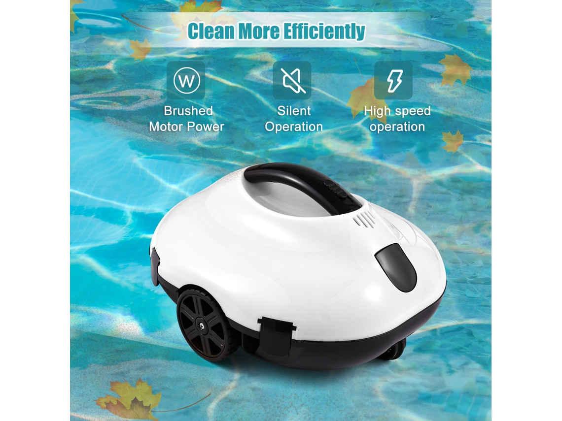 Limpador Robótico De Piscina Sem Fio Sucção Potente E Silencioso