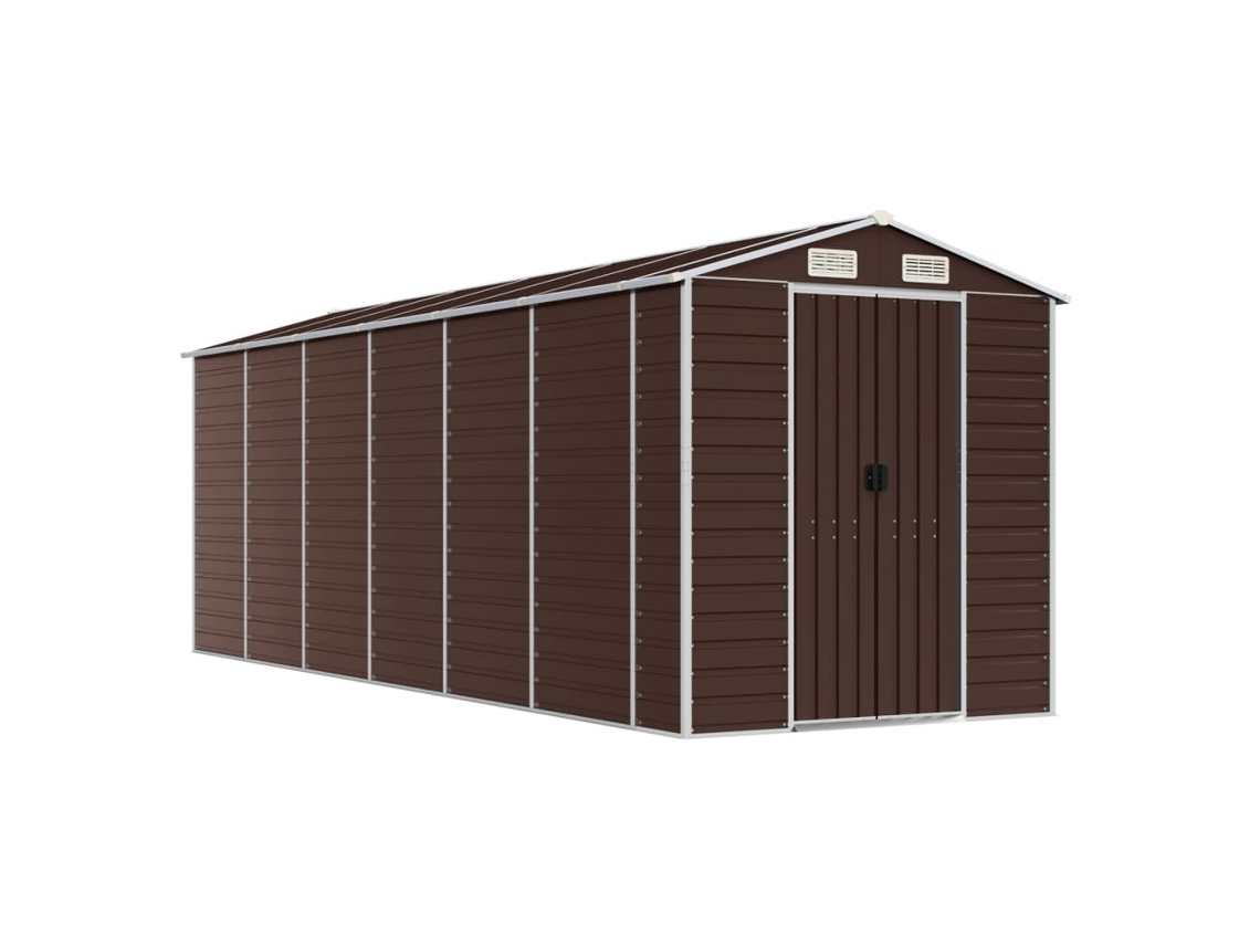 Abrigo MAISON EXCLUSIVE 191x555x198 cm Aço Galvanizado Castanho