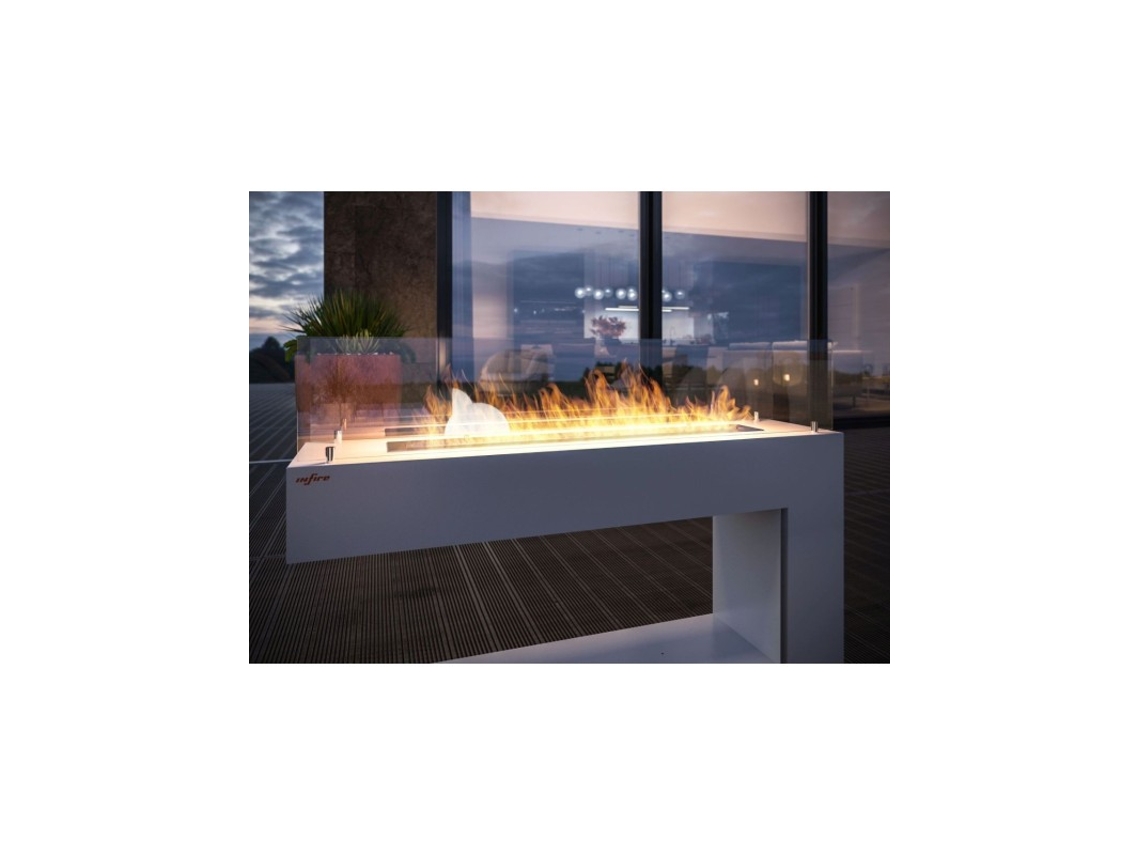 Lareira de chão a bioetanol independente Branco SPECTRUM OUTINFIRE