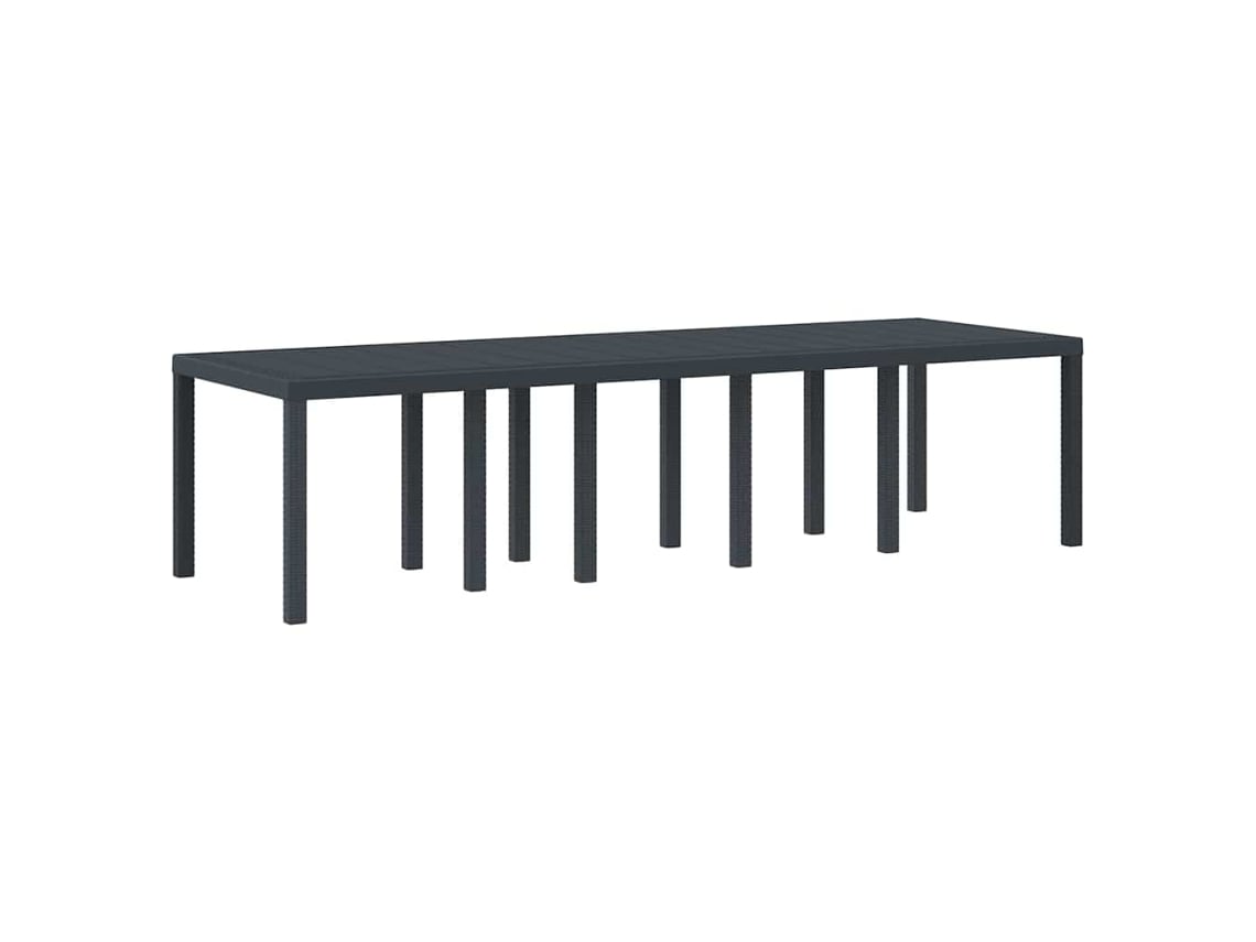 Mesa De Jardim Vime Pe Antracite 300x100x73 Cm Moderna 6 Pessoas