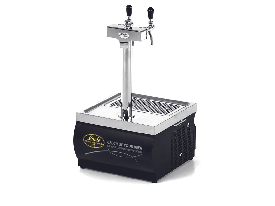 Máquina de cerveja LINDR Kontakt 55 2 linhas dispositivo seco de arrefecimento feitas de aço inoxidável, de 50 litros / h, GreenLine